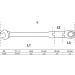 BGS Doppelgelenk-Ratschenring-Maulschlüssel | abwinkelbar | SW 9 mm | 6169