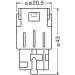 WY21W Osram | LED Amber 12V | LEDriving | 7504DYP-02B