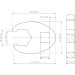 BGS Hahnenfußschlüssel | Antrieb Innenvierkant 10 mm (3/8"""") | SW 16 mm | 1756-16