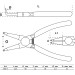 BGS Sprengringzange | abgewinkelt | für Innensprengringe | 225 mm | 650-4