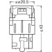 W21W Osram | LED Red 12V | LEDriving | 7505DRP-02B