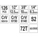 Steckschlüsselsatz Xl 1/2 + 3/8 + 1/4 126-Tlg | YT-38875