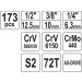 Steckschlüsselsatz Xl Typ2 1/2 + 3/8 + 1/4 173-Tlg | YT-38931