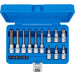 BGS Bit-Einsatz-Satz | Antrieb Innenvierkant 6,3 mm (1/4"""") / 12,5 mm (1/2"""") | T-Profil (für Torx) mit Bohrung | 18-tlg | 5174