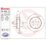 82 482 025 Bremsscheibe HA | TOYOTA Avensis 03 | 08.A335.10