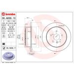 82 482 028 Bremsscheibe HA | TOYOTA Avensis Verso,Previa 00 | 08.A608.10