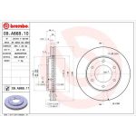 84 481 053 Bremsscheibe VA | MITSUBISHI L200 2.5 DI-D 05 | 09.A868.10