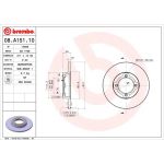 87 481 004 Bremsscheibe VA | DAIHATSU Cuore 85 | 08.A151.10