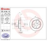 87 481 015 Bremsscheibe VA | DAIHATSU Cuore 98 | 08.9138.10