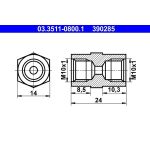 Adapter, Bremsleitung | 03.3511-0800.1