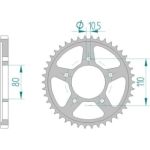 AFAM Kettenrad STAHL 36 Zähne | für 525 | 10504-36