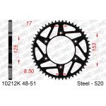 AFAM Kettenrad STAHL 49 Zähne | für 520, schwarz | 10212K-49