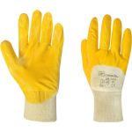 Arbeitshandschuh Yellow NitrilGr10 | Baumwollh.mit 3/4 Nitrilbeschicht | 709510