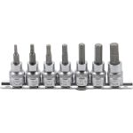 BGS Bit-Einsatz-Satz | Antrieb Innenvierkant 10 mm (3/8"""") | Innensechskant 1/8"""" - 3/8"""" | Zollgrößen | 7-tlg | 5104