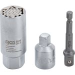 BGS Multi-Einsatz mit mit Adapter-Satz | 10 mm (3/8"""") | SW 9 - 21 mm | 3-tlg | 92533