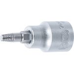 BGS Schraubenausdreher-Bit-Einsatz | Antrieb Innenvierkant 10 mm (3/8") | für defektes T-Profil (für Torx) T25