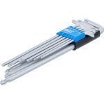 BGS Winkelschlüssel-Satz | extra lang | T-Profil (für Torx) mit Kugelkopf T10 - T50 mm | 9-tlg | 819