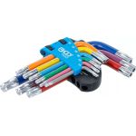 BGS Torx Winkelschlüssel-Satz Multicolour kurz mit Bohrung und Kugelkopf | 74463