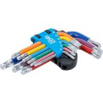 BGS Torx Winkelschlüssel-Satz Multicolour kurz mit Kugelkopf | 74466