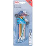 BGS Torx Winkelschlüssel-Satz Multicolour | mit Bohrung und Kugelkopf | 74464