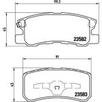 BREMBO Bremsklötze HA | CITROEN C-Crosser Peugeot 07 | P 54 031