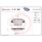 BREMBO Bremsklötze HA | CITROEN C4 PEUGEOT 307 00-12 | P 61 080