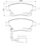 BREMBO Bremsklötze HA | FORD Transit 06-14 | P 24 066