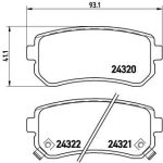 BREMBO Bremsklötze HA | HYUNDAI Accent KIA Rio 05 | P 30 025