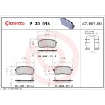 BREMBO Bremsklötze HA | HYUNDAI H-1, ix55 KIA Carnival 06 | P 30 035