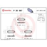 BREMBO Bremsklötze HA | HYUNDAI i30,i40,Sonata,KIA Optima,Rio,Ceed 05 | P 30 067