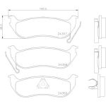 BREMBO Bremsklötze HA | JEEP CHEROKEE 01 | P 37 009