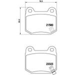 BREMBO Bremsklötze HA | MITSUBISHI Lancer 00-13 | P 56 048