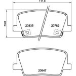 BREMBO Bremsklötze HA | SSANGYONG Rexton 17 | P 77 003