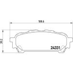 BREMBO Bremsklötze HA | SUBARU Forester, Impreza 99-12 | P 78 014