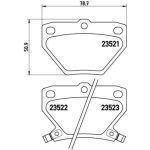 BREMBO Bremsklötze HA | TOYOTA Corolla, Prius, Yaris 00-09 | P 83 052