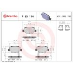 BREMBO Bremsklötze HA | TOYOTA Verso 09 | P 83 114