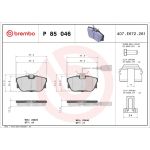 BREMBO Bremsklötze HA | VW T4 90-03 | P 85 046