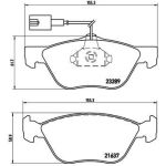 BREMBO Bremsklötze VA | ALFA 145, 146, 147 FIAT Marea 93-10 | P 23 077