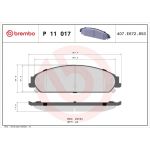 BREMBO Bremsklötze VA | CHRYSLER 300C 04 | P 11 017