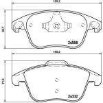 BREMBO Bremsklötze VA | CITROEN C4,C4,DS4,DS5,PEUGEOT 3008,5008 09 | P 61 117