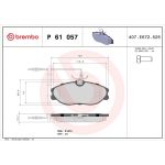 BREMBO Bremsklötze VA | CITROEN Xsara, ZX PEUGEOT 306, 406 93-11 | P 61 057