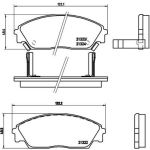 BREMBO Bremsklötze VA | HONDA Civic, Concerto 87-06 | P 28 016