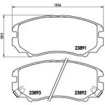 BREMBO Bremsklötze VA | HYUNDAI Coupe 01-09 | P 30 018