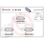 BREMBO Bremsklötze VA | HYUNDAI i30 11 | P 30 073