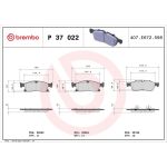 BREMBO Bremsklötze VA | JEEP Gran Cherokee 11 | P 37 022