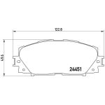 BREMBO Bremsklötze VA | LEXUS CT/TOYOTA Prius 09 | P 83 106