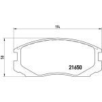 BREMBO Bremsklötze VA | MITSUBISHI Colt, Lancer 86-03 | P 54 015