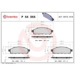 BREMBO Bremsklötze VA | MITSUBISHI L200 04 | P 54 055