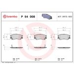 BREMBO Bremsklötze VA | MITSUBISHI Pajero, L 300 80-13 | P 54 008