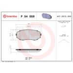 BREMBO Bremsklötze VA | MITSUBISHI Pajreo 15 | P 54 059